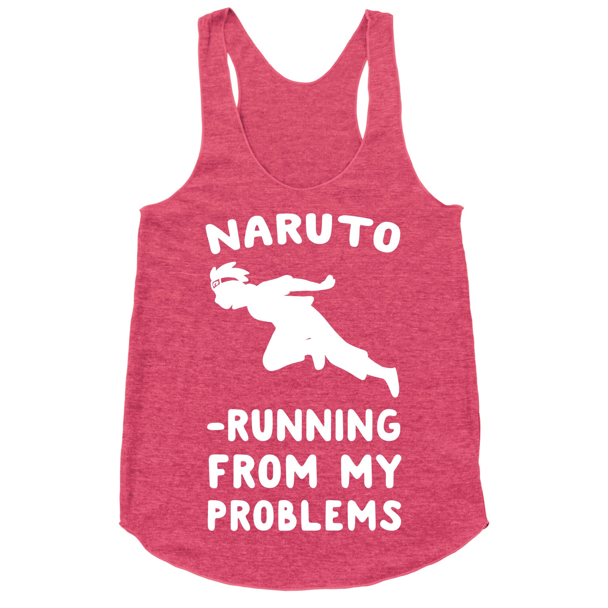 Naruto-Running From My Problems Racerback Tank